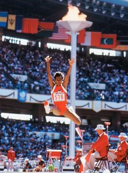 liveolympic:  September 29th, 1988: Seoul Olympics. Jackie Joyner-Kersee.