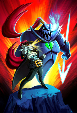 gcchrisreeves:  Undyne’s Bizarre Adventure or Crossovers Give