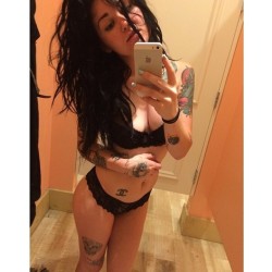 lightraveller:  Changeroom #SGSelfieSaturday of @bittersweetsuicideÂ ! #suicidegirls #sg #girlswithtattoos #tattoos #selfiesaturday by suicidegirls http://ift.tt/1ovSgl8  Submit your own changing room cell pics by sending me a message on kik &ndash; fyeah