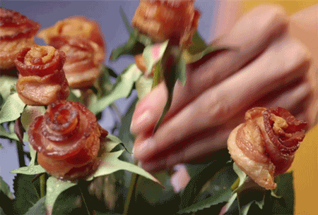 Bacon bouquet … best start to the day