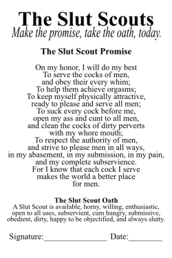 coverthypnotism:  Be brainwashed into being a slut scout at #CovertHypnotism!