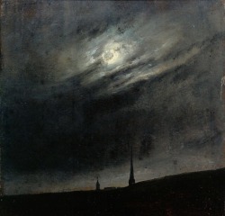 art-is-art-is-art:  Moon Night over Dresden, Johan Christian