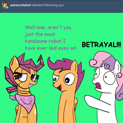 askscootabot:  scootaloveshack:  It’s like looking in a metallic