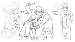 shiseptiana:  today on my dash: ren aoba and sei crying 