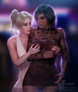 overwatch-girls-nsfw:  Mercy and Pharah set #1 by artist Firolian