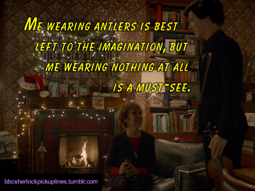 “Me wearing antlers is best left to the imagination, but me wearing nothing at all is a must-see.”