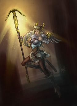 ammosart: Mercy’s new Valkyrie Overwatch skin looks so pretty.