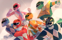 abbydraws:    my piece for the Power Rangers Tribute Show / Power