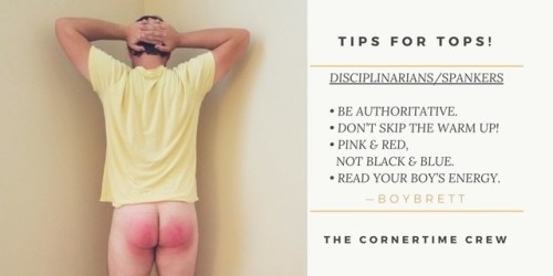 The Cornertime Crew’s Tips for a “Good Spanking!"’by boybrettToday, take a moment to check out @thekinkygrad‘s Cornertime Confidential blogpost on “What Makes a ‘Good’ Spanking:Check the entire post out here.
