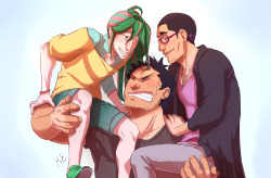 rougeshome:  Tadokoro can lift both his boyfriends if he wants