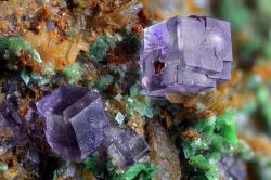 geologypage:  Fluorite, Zeunerite | #Geology #GeologyPage #Mineral