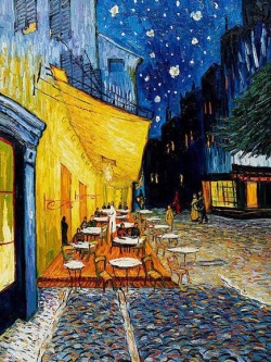 starrypm:  Vincent Van Gogh - Cafe Terrace at Night // Louis