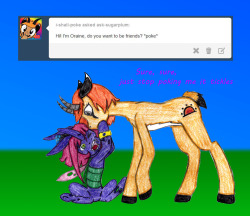 ask-sugarplum:  Sugar Plum: Wow, I never seen a pony with two