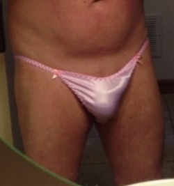 shesuspects:  i-love-victoria-secrets-panties:  Hubby in satin