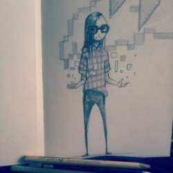 Sketchy fun with #skrillex More of my #on-road #sketches will