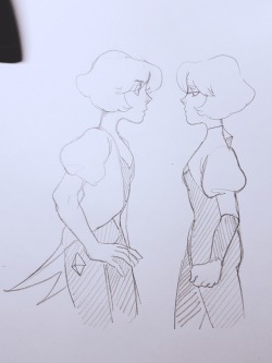 purpleorange:  Some old doodle of my gemsonas Green Tsavorite