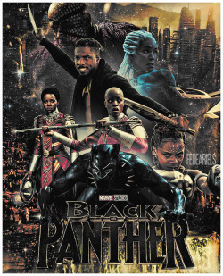 fedearielsgraphics:Black Panther trailer is out so I did this