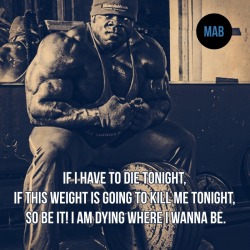 muscle-and-brawn:  “If I have to die tonight, if this weight