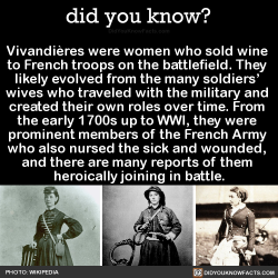 did-you-kno:  Vivandières were women who sold wine  to French
