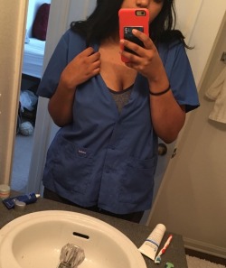 sexonshift:  #sexynurse #scrubs  A subtle lil tease, show us some more 