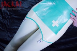 latex-n-more:  This is half my nurse outfit. Lol   I’m still