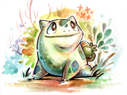 nargyle:  watercolor Bulby! 