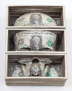 from89:   Skulls made of US Currency by Scott Campbell   You