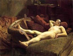 boysnmenart:  Male Model Resting by John Singer Sargent 