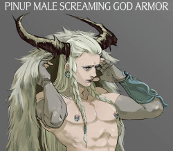 ✧I designed the Pinup Male Screaming God Armor for my friends