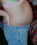 funfoodsex:  Talk about a stomach ache D: my belly is huge!!