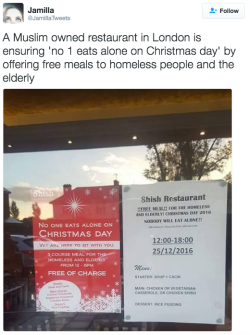 punk-rock-pidgey:  the-movemnt:   A Muslim-owned restaurant is