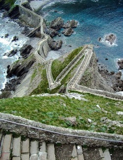 It’s all downhill from here (stairway on Isla Aketx, Basque