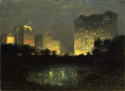 blockmagazine:  The Plaza, c.1911? William R. Derrick. Oil on