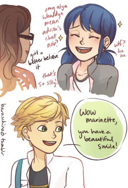 baraschino:  feat. marinette’s awkward but adorable smile