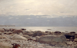 paintingbox:  Eugen Dücker (1841-1916). Strand. Motiv von