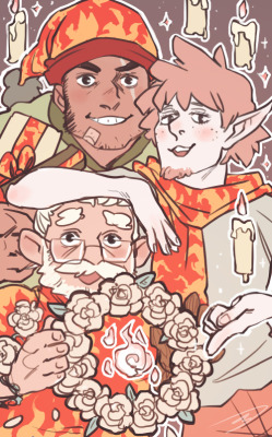 Hey here’s some Candlenights The Adventure Zone I doodled for