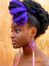 strugglingtobeheard:  braidedkinks:  PURPLE HAIR + NATURAL HAIR