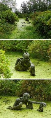 Swamp sculpture in Eastern Ireland