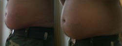 Look at my belly before and after getting even fatter. Clearly