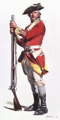 British Army infantryman, circa 1750s, by Don Troiani.