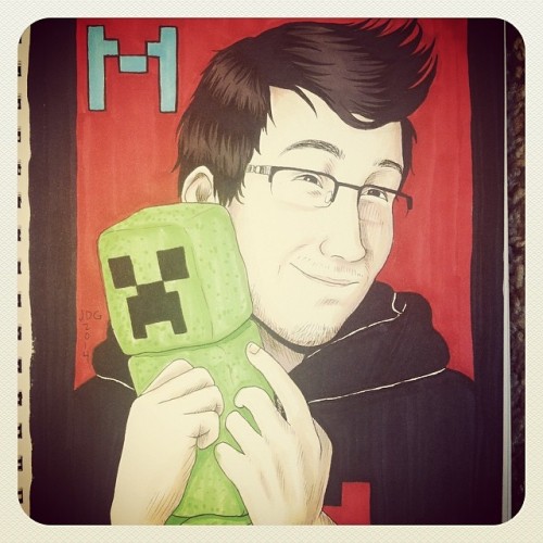 jazmingowdy:  Finished it! I decided to do some @markipliergram fan art. Hope ya like it! #art #artismylife #markiplier #markiplierrules #markers #inlovewiththis