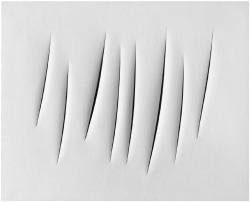 sushiboner:  minimoli:  Lucio Fontana Concetto spaziale, Attese signed,