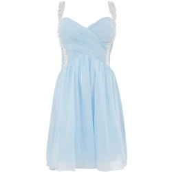aiyanna21:  Paper Doll Blue Embellished Strap Sweetheart Prom