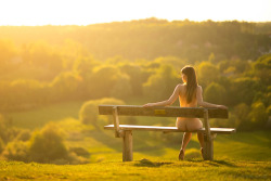 artisticallyundressed: Sitting on a bench, by  Keld Sørensen.