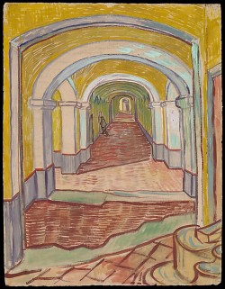 arthistoryeveryday:  Corridor in the Asylum by Vincent van Gogh