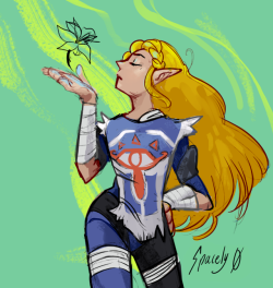 spacely0: WIP of a zelda/sheik piece. 