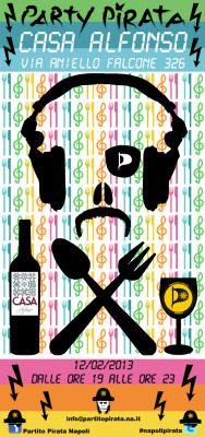 Poster for the party pirata a Casa Alfonso (Napoli) 12/02/2013