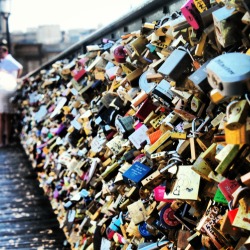 Love Lock Bridge in Paris, France