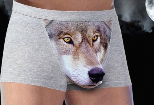  Wolf Head crotch underwear “make man looks sexy and wild”  