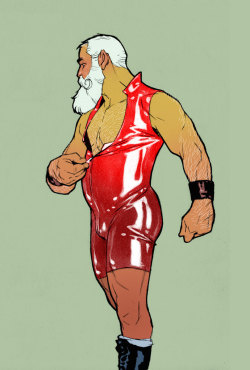 Santa’s trying a new look this year Le Père Noël essaie un